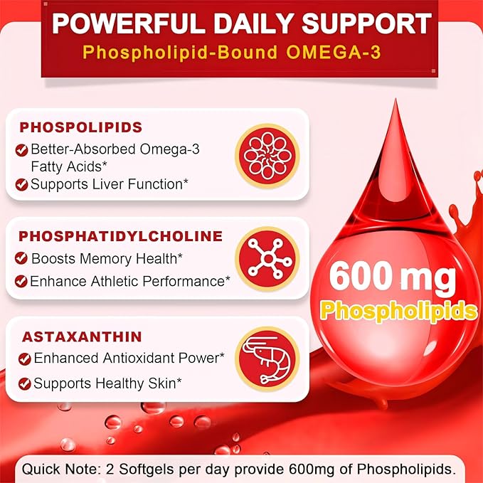 NATURE TARGET Krill Oil 1200mg with Omega-3 EPA & DHA with Astaxanthin, Phospholipids & Choline - Supports Heart, Brain, Join Health, Non-GMO, Gluten Free, 120 Softgels (60 Servings)