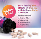 Vaginal Probiotics for Women pH Balance with Prebiotics - 50 Billion CFU - 10 Unique Feminine Strains, Cranberry & D-Mannose for Women's Probiotic Vag Health, Supplement Bottled in USA - 120 Capsules