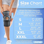 Sparthos Hinged Knee Brace for Larger Legs - Adjustable Stabilizing Support for ACL, MCL, Meniscus Tear, Arthritis - Open Patella - For Men and Women (Plus Size, XXX-Large, Ideal for Thighs 20"-28")