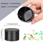 Portable Metal Pill Case, Single Waterproof Daily Pill Box for Travel, Pill Container, Aluminium Alloy Round Pill Box Organizer Pill Holder for Medicine Vitamin Fish Oils Big Size