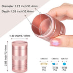 Pill Case Pill Box 2 Times a Day - Metal Portable Pill Container Daily Medicine Pill Holder for Purse, Medicine Organizer for Vitamin/Fish Oil/Supplements, 1 Pack Pill Box Pink