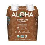 ALOHA Organic Protein Drink, Chocolate Sea Salt, Low Sugar & Dairy Free Ready-to-Drink Protein Shake, Plant Based, Non-Dairy, Clean Ingredients, GLP-1 Friendly, 18g Protein, Gluten Free