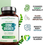 Stone Breaker Chanca Piedra Capsules, Dissolve Kidney & Gallbladder, Detoxify Urinary Tract, Flush Impurities, Kidney Support with Celery Seed Extract - 60 Veg Capsules