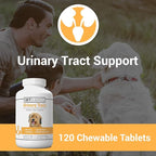 Vet Classics Urinary Tract Dog Supplement – Urinary Tract Support for Dogs, Helps Support Normal Urinary Tract Function, Pet Incontinence – Cranberry Dog Supplements – Chewable Tablets 120 Ct.
