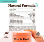 Natural Dog Company Skin & Coat Supplement Chew for Dogs – Omega 3 Salmon Oil, Biotin & Vitamin E Support Shiny Coat, Healthy Skin & Normal Shedding, Promotes Comfort from Occasional Itch, 180 Count