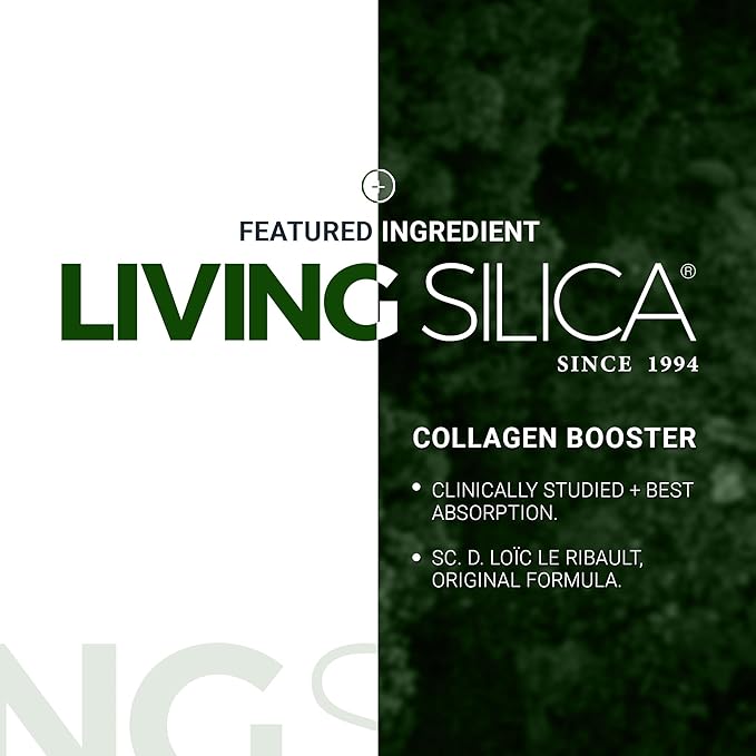 Living Silica ORGONO Plant-Based Collagen Booster | Horsetail Extract & Rosemary | Supports Collagen & Elastin for Joint & Bone Health, Glowing Skin, Strong Hair & Nails | 33.85 Fl Oz
