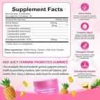 Her Juicy Feminine Probiotics Gummies, Premium Feminine Balance Gummies with Slippery Elm for Women's pH Balance, Healthy Odor, Flora and Immune Support 30-Day Supply