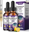 Magnesium Glycinate Supplement, Magnesium Liquid Drops with Magnesium Glycinate 500mg Vitamin B6, Ashwagandha, L - Theanine, Chamomile -Support Stress Relief, Bone, Muscle, Mood Vegan (Pack of 2)