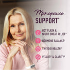 Menopause Support Gummies | Hormone Balance Relief for Hot Flashes, Night Sweats, Mood Swings, & Bloating | with Phytoestrogen Soy, Vitamin D3, PABA, Biotin | Vegetarian, Gluten-Free | 60 Count