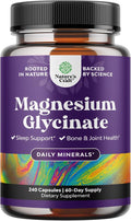 Pure Magnesium Glycinate Supplement 400mg Per Serving - Vegan High Absorption Chelated Magnesium Capsules for Women & Men with Elemental 400mg for Mood Sleep and Relaxation Support - 240 Count