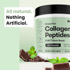 Perfect Keto Collagen Protein Powder with MCT Oil - Grassfed, GF, Multi Supplement, Best for Ketogenic Diets, Use as Keto Creamer, in Coffee and Shakes for Women & Men (Mint Chocolate)