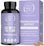 Perimenopause Supplements for Women - Hot Flash, Night Sweat, Mood & Sleep Support | Vegan Hormone Balance Capsules with KSM-66 Ashwagandha, Shatavari & Black Cohosh | Estrogen-Free, 60ct