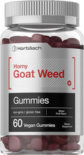 Horbäach Horny Goat Weed for Men and Women | 60 Gummies | Mixed Fruit Flavor | Includes Maca | Vegan, Non-GMO, and Gluten Free Formula