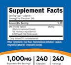 Nutricost Milk Thistle Extract 240 Capsules for 240 Servings Per Bottle - Vegan, GMO Free and Gluten Free