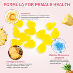 Premium Vaginal Probiotics Feminine Gummies - Vaginal Health Supplements Feminine Gummies for Women PH Balance,Immune Support & Gut Health, Pineapple Flavor Gluten-Free