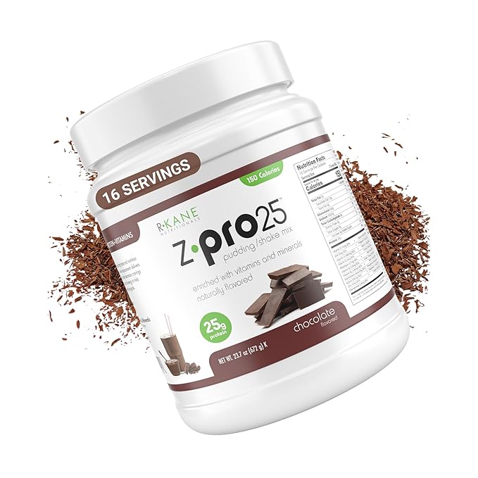 Z-Pro25 Protein Powder, 23.7 oz, 16 Servings – 25g Casein & Whey Blend – Low-Carb, High-Protein Meal Replacement Shake – Muscle Recovery & Weight Management - 21 Vitamins & Minerals – Chocolate