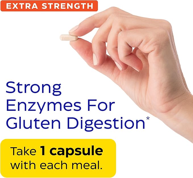Enzymedica - GlutenEase Extra Strength, Complete Gluten & Casein Formula with Digestive Enzymes + DPP-IV, 30 Capsules