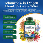 Purity Products Omega 3-6-9 Vegan and Vegetarian Formula - “5 in 1” Essential Fatty Acid Complex - Scientifically Formulated Plant-Based Omega 3 6 9 Essential Fatty Acids (EFA) - from (60)
