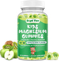 Kids Magnesium Gummies, Magnesium Glycinate Gummies for Kids & Adults with Citrate, L-Theanine, Chamomile, Vitamin B6 for Sleep, Relaxation, Brain & Muscle, Sugar Free Apple & Kiwi Flavor 60ct