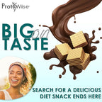 ProtiWise High Protein Wafers | Mocha | 15g Protein Per Serving, Low Carb, Low Sugar, High Fiber Snack | Gluten-Free, Keto-Friendly Diet for Hunger Control & Weight Loss | 5/Box
