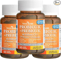 60 Billion Probiotic and Prebiotic for Women and Men - 19 Strains 5 Organic Prebiotics for Gut Digestive & Immune Health, Supports Diarrhea Gas Bloating, Non-GMO – Made in USA丨180 Caps
