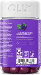OLLY Sleep Gummy, 3mg Melatonin, L-Theanine, Chamomile, Lemon Balm, Sleep Aid, BlackBerry, 90 Count