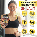 Shilajit Gummies, 60 Count, Himalayan Shilajit for Men and Women, Contain 85+ Trace Minerals, Non-GMO, Natural & Organic, Helps Boost Energy, Focus & Mood, Immune Support