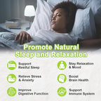 Organic Valerian Root Gummies, Herbal Supplements for Calm & Relaxation, Natural Sleep Support for Adults & Kids, Melatonin Free, Vegan, Non-GMO, Gluten Free, Apple Flavor, 60 Count