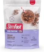 SlimFast High Protein Meal Replacement Powder, Advanced Nutrition Smoothie Mix with Vitamin and Mineral Blend, Gluten Free, Creamy Milk Chocolate, 26 Servings
