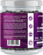Vitamatic Iron 65 mg Gummies Supplement for Women & Men - 240 Vegan Gummies - Great Tasting Iron Gummy Vitamins with Vitamin C