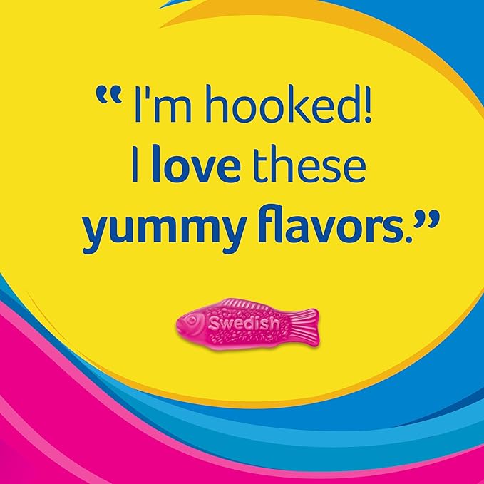 SWEDISH FISH Mini Tropical Soft & Chewy Gummy Candy, Bulk Candy, 12 - 3.5 oz Boxes