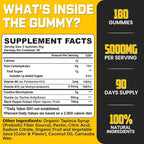 (180 Count) Creatine Monohydrate Gummies for Men & Women - Creatine Pre Workout Gummies for Muscle Builder, Muscle Strength, Recovery, Endurance, Energy, Creatine for Women & Men, Vegan, Mixed Berry