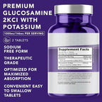 PLANT.O NUTRITION Glucosamine Sulfate with Potassium | Strong Joint Support Supplement | Supports Cartilage and Connective Tissues | Aids Knee and Bone Structure | 120 Tablets