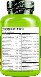NATURELO Prenatal Multivitamin with Gentle Chelated Iron, Methyl Folate, Plant Calcium & Choline - Vegan, Vegetarian - Non-GMO - Gluten Free - 180 Capsules - 4 Month Supply (Pack of 2)