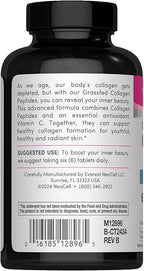 NeoCell Collagen Peptides | 250 Tablets | with Vitamin C | Grassfed Supplement | Hair, Skin, & Nails | for Women and Men