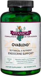 Vitanica OvaBlend - Endorine and Ovulation Support for Women with NAC, Chromium, Green Tea, and Saw Palmetto - Supports Healthy Ovulation - Vegan - 180 Capsules