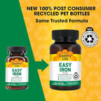 Country Life Easy Iron 25 mg | Gentle, Non-Constipating Iron Supplement | Supports Energy & Red Blood Cell Production | Certified Gluten-Free & Vegan | 90 Vegan Capsules