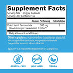 Doctors Best EpiCor Immune Support Postbiotic Supplement - 500 mg Dried Yeast Fermentate Per Capsule, Immune & Gut Health Support for Men & Women, Non-GMO, Gluten Free, Vegan - 60 Veg Caps