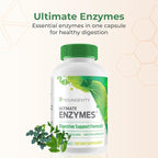 Youngevity Ultimate Enzymes® - Multi Enzymes for Digestion, Gas & Bloating Relief - Betaine HCl, Ox Bile, Pancreatine 10X, Papain 6M, Pepsin 1:3000 (120 Capsules)
