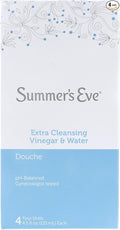 Summer's Eve Douche, Extra Cleansing Vinegar and Water, 4.5 Fl Oz, 4 Ct. (Pack of 4)