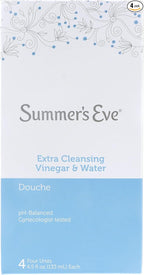 Summer's Eve Douche, Extra Cleansing Vinegar and Water, 4.5 Fl Oz, 4 Ct. (Pack of 4)