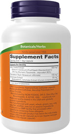NOW Foods Supplements, Silymarin Milk Thistle Extract 300 mg with Artichoke and Dandelion, Double Strength, Supports Liver Function*, 200 Veg Capsules