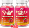 2 Pack Potassium Citrate Gummies 1000mg, Potassium Supplement for Adults Women & Men, Support Leg Cramps & Muscle Health, 120 Count