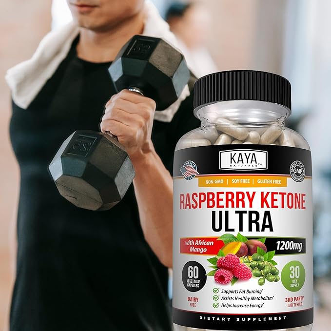 Kaya Naturals Keto Diet Raspberry Ketone - Weight Loss Supplement, Appetite Control, Boost Metabolism - 60 Count