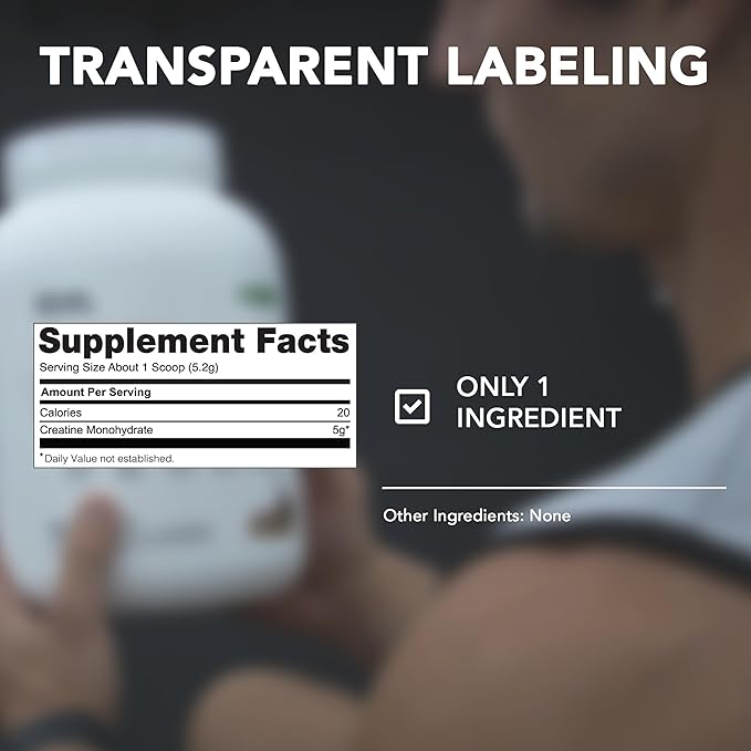 RIVAL NUTRITION Micronized Creatine I 100% Creatine Monohydrate Powder I 240 Servings I 5g Per Serving I Supports Muscle Performance, Lean Mass, and Cognitive Function | Unflavored I for Men & Women