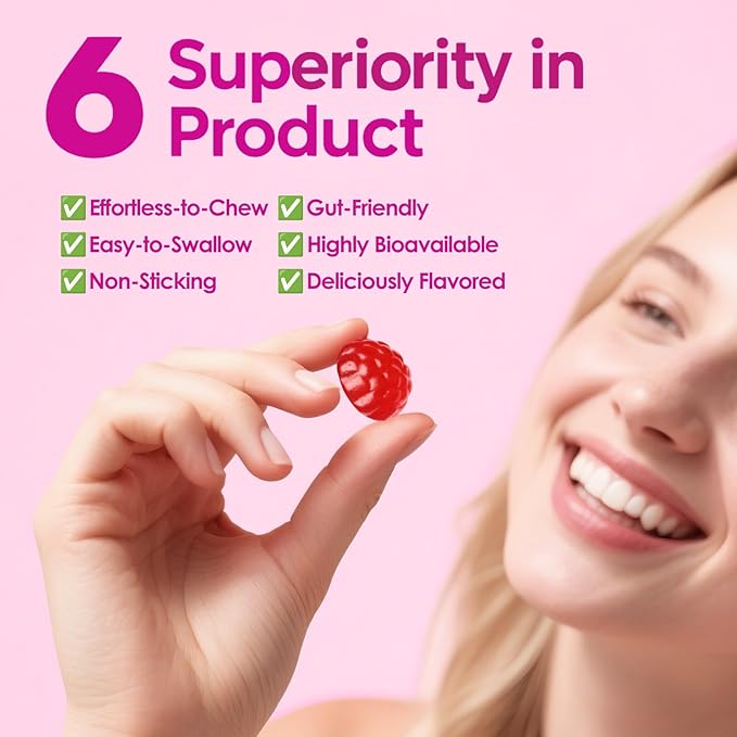 21 in 1 Magnesium Glycinate Gummy for Women with D3, K2, B6, B12, L-Theanine & Ashwagandha, 2500mg Magnesium Complex, Sleep Support, Vegan, Non-GMO,Third-Party Tested (60-Day Supply)