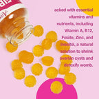 Natural Fibroid Gummies to Get Pregnant Fast for Women, Fertility Gummy Hormone Balance & Conception Support, Shrink Ovarian Cysts and Womb Detox Uterus Cleanse Candy, PCOS Vitamins Minerals