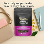 Women's Health Evening Primrose Oil Softgels | Omega-6 Fatty Acid for Women's Health | Lual Evening Primrose Oil Capsules 1000mg 75 Count