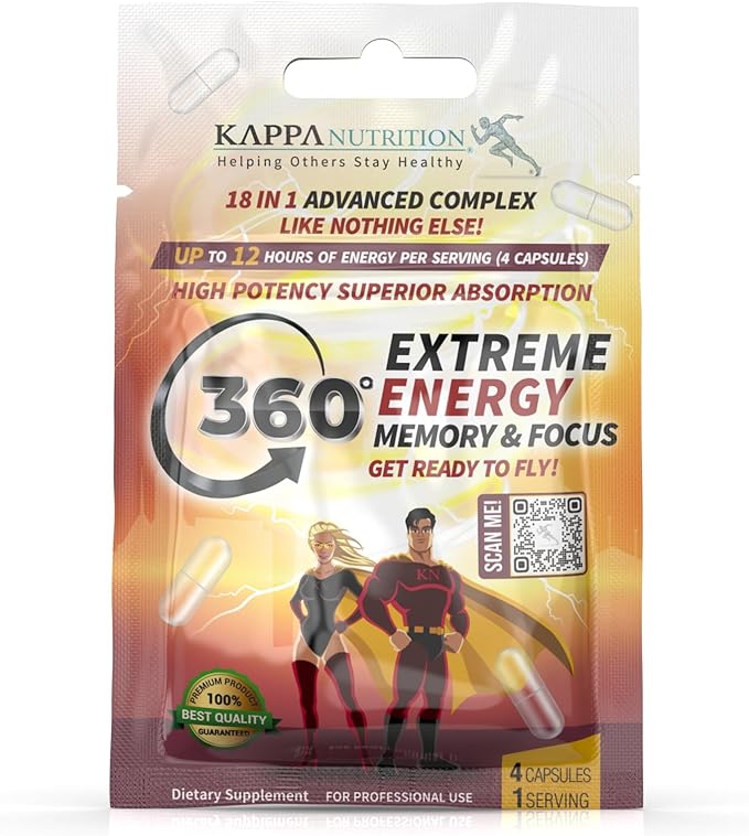 360 Extreme Energy, Memory & Focus (1 Display 20 Sachets (4 Capsules ea)