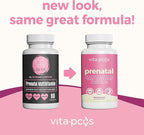 VITA-PCOS Prenatal Vitamins for Women – Multivitamins with Folic Acid, Iron, Choline & More – Essential Nutrients for Preconception, Pregnancy, and Baby’s Development – 90 Capsules, 1 Month Supply